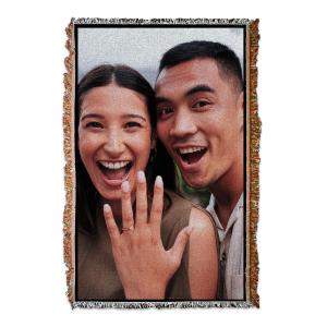 【並行輸入品】 VictoryStore Custom Wedding Photo Woven Blanket Full Color 35