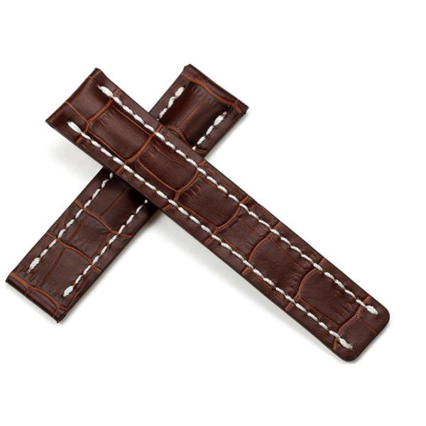 【並行輸入品】 22mm/24mm Leather Strap Watch Band for Bre...