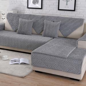 【並行輸入品】 HM&DX Plush Sofa Slipcover,Thick Quilted Anti Slip Stain Resista