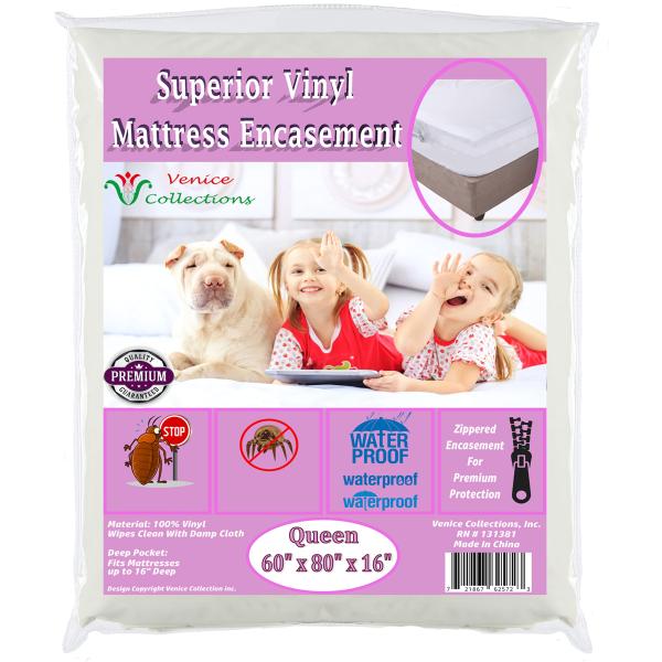 【並行輸入品】優れたエクストラヘビー8ゲージビニールマットレスプロテクタージッパーカバー100%防水...