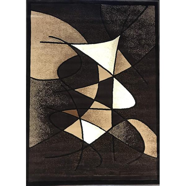 【並行輸入品】 Gallery Modern Abstract Chocolate Brown Bl...
