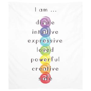 【並行輸入品】 CB Smiles Chakra Meditation Tapestry chakra wall hanging chakras