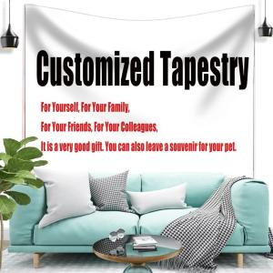 【並行輸入品】 SW&IM Customized Tapestry With Your Own Image Decorative Christm