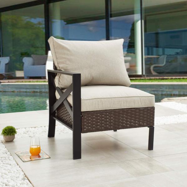 【並行輸入品】 PatioFestival Wicker Outdoor Chair Rattan ...