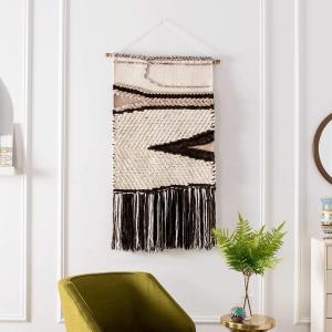 【並行輸入品】 Misc Hand Woven Wall Tapestry 111 2' X 3' Beige Brown Bohemian E