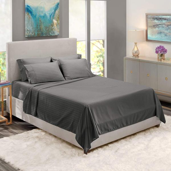 【並行輸入品】 BedDecor 500 Thread Count Stripe 6 Piece B...