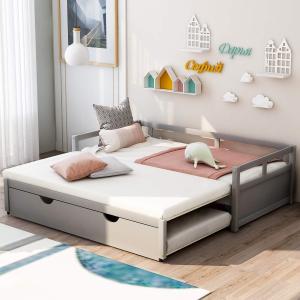 【並行輸入品】 Flieks Daybed with Trundle Bed Twin to King Design Sofa Bed, 78.