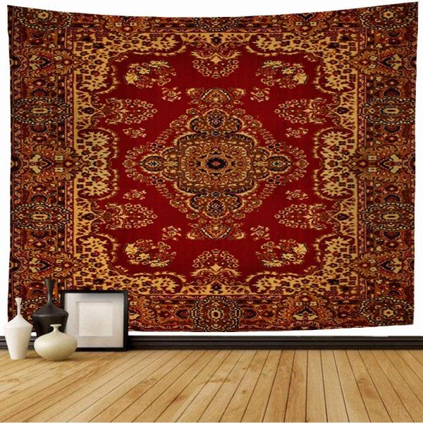 【並行輸入品】 Starotor Wall Tapestry Border Red Pattern ...