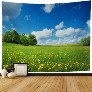 【並行輸入品】 Starodal Tapestry Summer Wood Trees Field Flowers Pollen Yellow