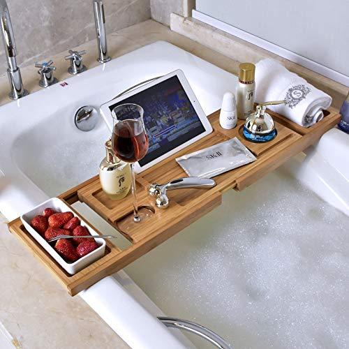 【並行輸入品】 Wood Expandable Bath Tray for Tub, One Or ...