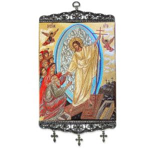 【並行輸入品】 Needzo Image of Christ Resurrection of Jesus Icon Tapestry Banne