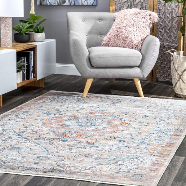 【並行輸入品】 nuLOOM Maxine Floral Medallion Area Rug, 4...