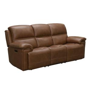 【並行輸入品】Barcalounger セドリックパワー リクライニングソファ パワーヘッドレスト付き スペンスキャラメル Barcaloung
