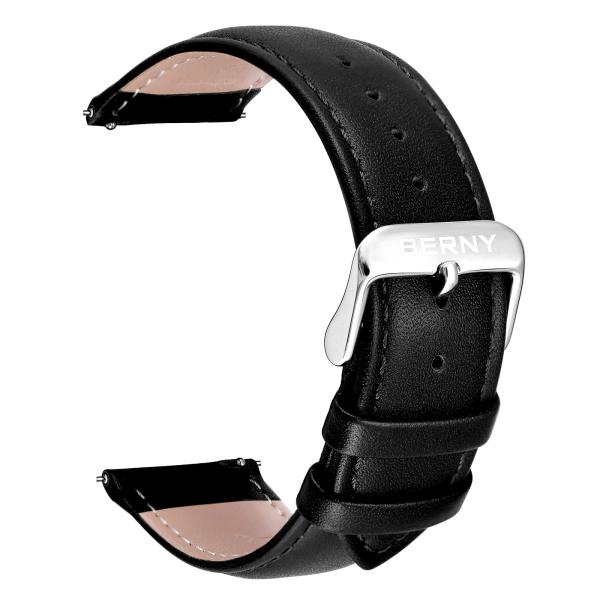【並行輸入品】BERNY 腕時計バンド 18mm クイックリリース トップ本革時計ストラップ 適切な...