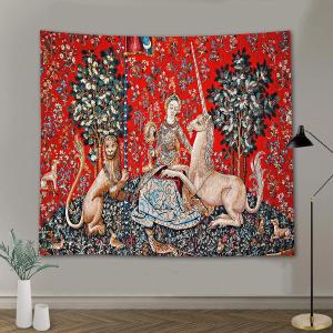 【並行輸入品】 FEASRT Wild Animal Psychedelic Bohemian Tapestry, 60x51 Inches S