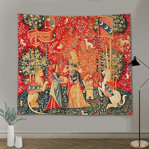 【並行輸入品】 FEASRT Animal Tapestry European Royal Princess Tapestry Medieval