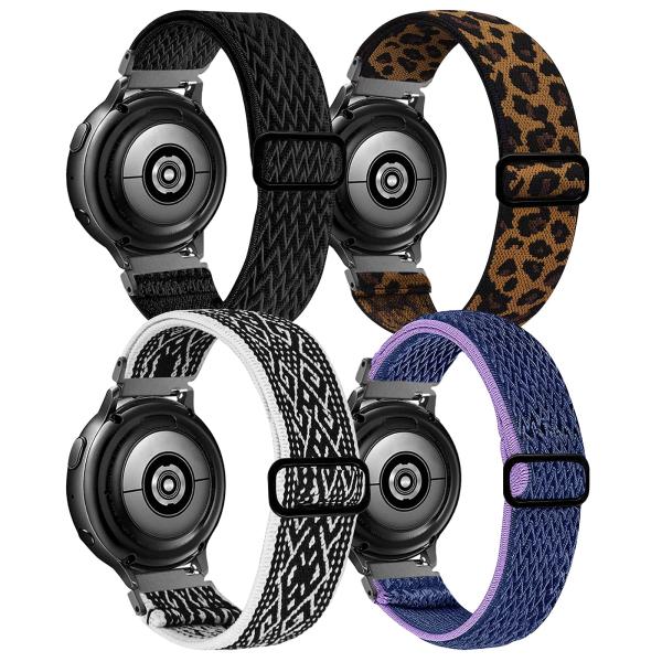 【並行輸入品】 4 Pack 20mm Stretchy Nylon Bands Compatibl...
