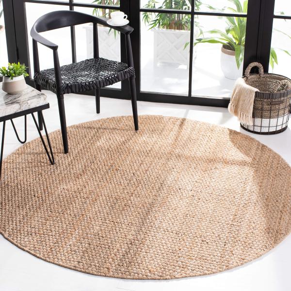 【並行輸入品】 SAFAVIEH Area Rug 4' Round   Natural Fiber...