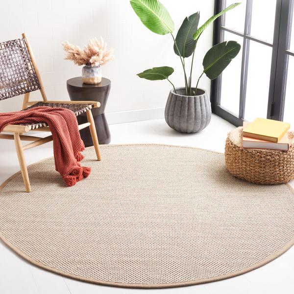 【並行輸入品】 SAFAVIEH Area Rug 3' Round   Natural Fiber...