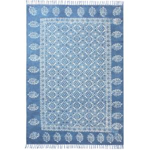 【並行輸入品】Casavani ボーホー バスルームラグ ボーダーコットンラグ タッセルドアマット付き コットン 屋内フロアマット ボヘミアン
