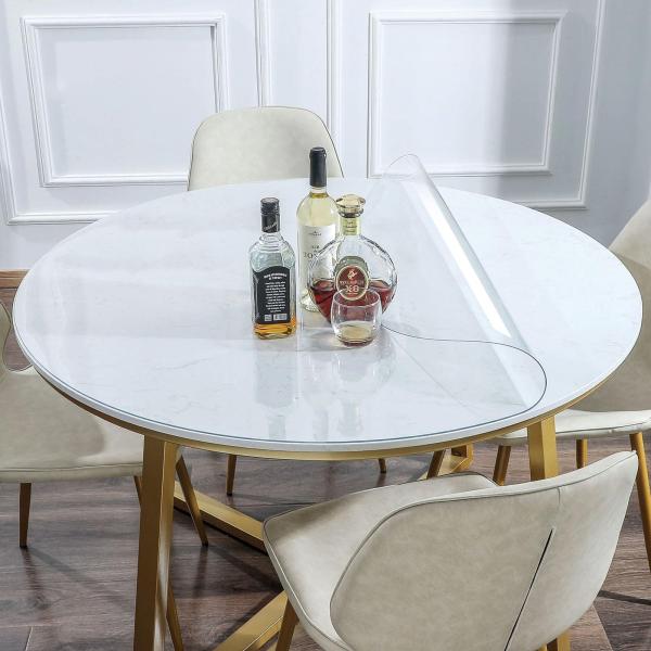 【並行輸入品】 AimerGro 56 Inch Round Clear Dining Room T...