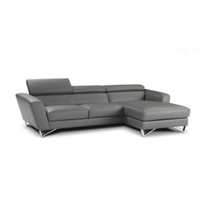 【並行輸入品】 Matisse Sparta Mini Leather Sectional Sofa by Nicoletti Dark Gre