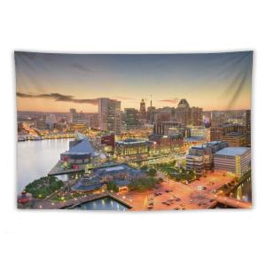 【並行輸入品】 Landscape Tapestry Downtown Baltimore, Maryland, USA Cityscape 6
