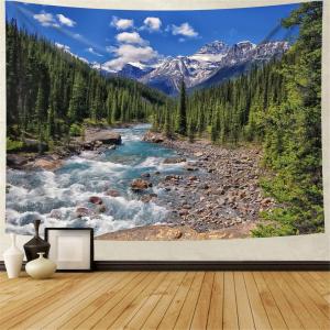 【並行輸入品】Simsant Nature 山林タペストリー コロラド川タペストリー 風景 グリーンパインツリー 滝 風景 壁掛けタペストリー