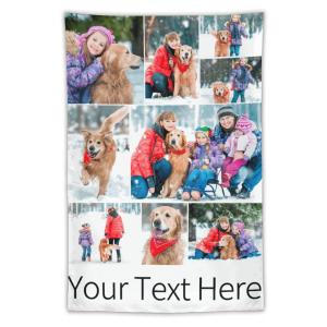 【並行輸入品】 Custom Photo Collage Wall Tapestry Customized Backdrop with Pict