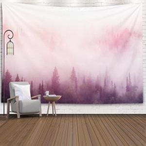 【並行輸入品】 EMMTEEY Foggy Forest in the Pink Mist at Sunup Pink Aesthetic