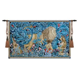 【並行輸入品】 Aubelin Tapestry William Morris Lion Fine Art Tapestry Wall Hang