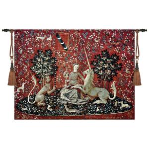 【並行輸入品】 Aubelin Tapestry Large SIGHT The Lady & Unicorn Medieval Tapestr