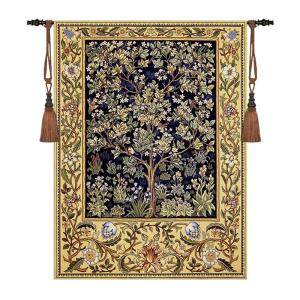 【並行輸入品】 Aubelin Tapestry Medium Blue William Morris Tree of Life Fine Ar