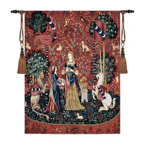 【並行輸入品】 Aubelin Tapestry Medium SMELL The Lady & Unicorn Medieval Tapest