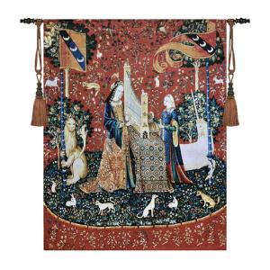 【並行輸入品】 Aubelin Tapestry Medium HEARING The Lady & Unicorn Medieval Tape