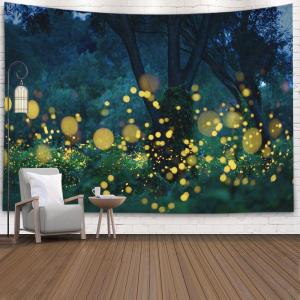 【並行輸入品】EMMTEEY ツリータペストリー ナイトツリー ライトニングバグ ホタル 男の子 92.5X70.9 友人や家族向け E