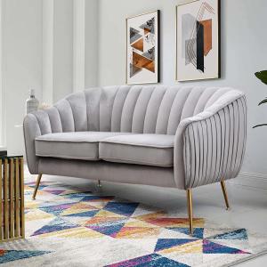 【並行輸入品】 Altrobene Velvet Couch Sofa Chairs for Two People, Modern Lovese