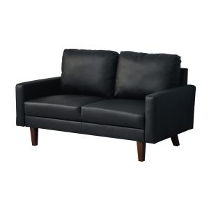 【並行輸入品】 INSTORY Leather Loveseat Comfy Sofa Modern Couch with Wooden Leg