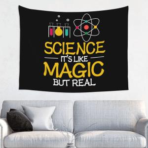 【並行輸入品】 Wall Tapestry Science It'S Like Magic But Real Tapestry Wall Han