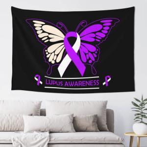 【並行輸入品】DARLEKS Lupus Awareness Wall Tapestry, Decoration Party Banner Li