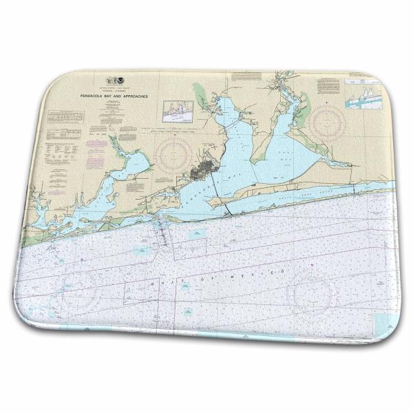 【並行輸入品】 3dRose Print of Nautical Map of Pensacola ...