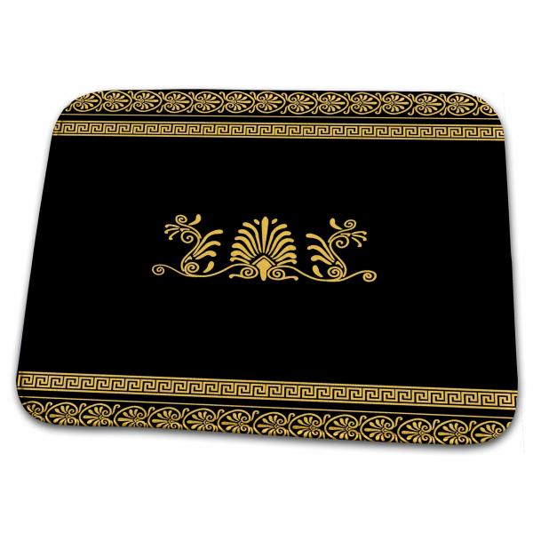 【並行輸入品】 3dRose   Golden Yellow and Black Ancient G...