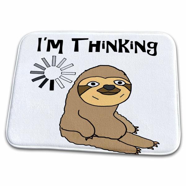 【並行輸入品】 3dRose Funny I am Thinking Sloth Cartoon S...