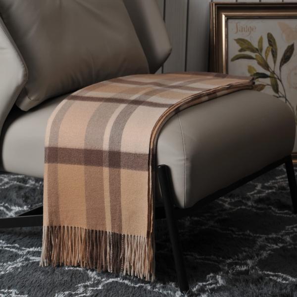 【並行輸入品】 EP Mode 100% Pure Cashmere Throw Blanket f...