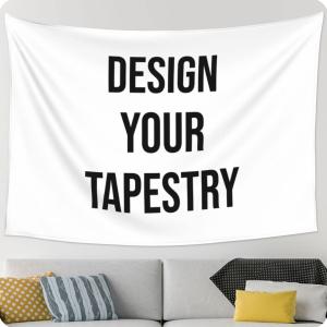 【並行輸入品】 QAUZHJAC Custom Tapestry customizable with Photo and Text, custo