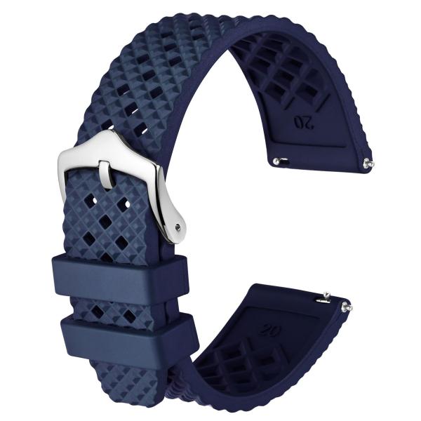 【並行輸入品】[Anbeer] 時計バンド 20mm Quick Release FKMラバー腕時計...