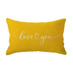 【並行輸入品】Love Lumbarクッションカバー カップル向けギフト 記念日/結婚式/婚約、バレンタインデーの引用ピローケース、42×2