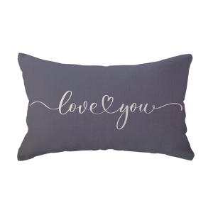 【並行輸入品】Love You 腰用クッションカバー ラブギフト カップル/記念日/結婚式/婚約/バレンタインデーの愛の引用句 枕カバー 12