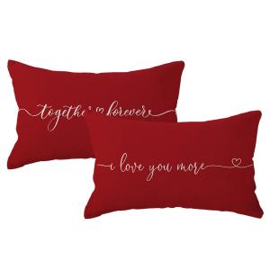 【並行輸入品】I Love You More 腰用クッションカバー Together Forever カップル/記念日/結婚式/婚約/バレンタイ