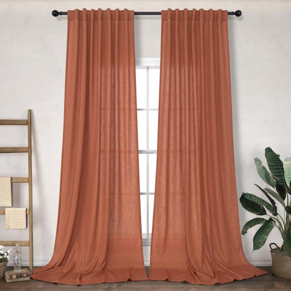 【並行輸入品】DANCURTON Cortinas transparentes de mezcla ...